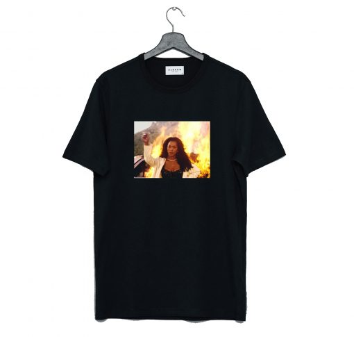 Angela Bassett Waiting To Exhale Leaving Fire T-Shirt (GPMU)