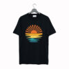 Retro Sunset Rays Wavy T Shirt (GPMU)